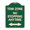 Signmission No Stopping Anytime W/ Bi-Directional Arrow Heavy-Gauge Aluminum Sign, 24" x 18", G-1824-23579 A-DES-G-1824-23579 - alternate 1